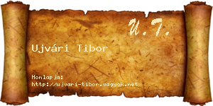 Ujvári Tibor névjegykártya